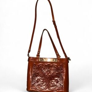 Patrica Nash Brown Leather Handbag
